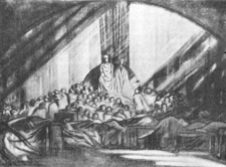 Act 1, Scene 2 Stage Design at Moscow Art Theater 1908